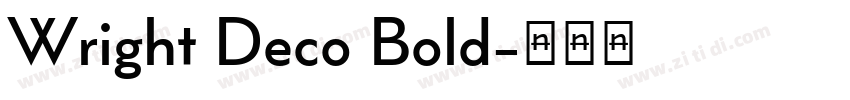 Wright Deco Bold字体转换